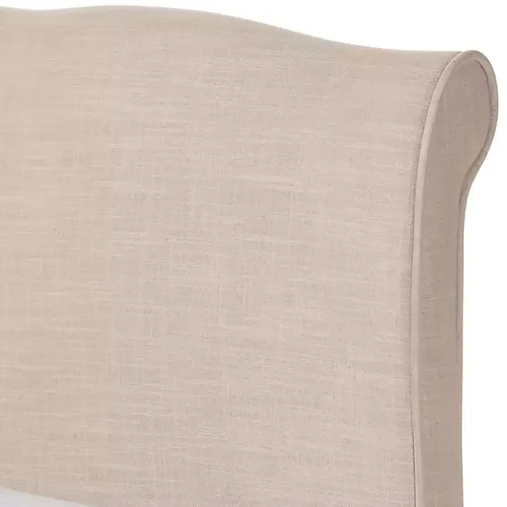 Beige Classic French Queen Platform Bed