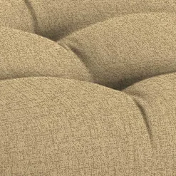 Beige French Edge Outdoor Wicker Settee Cushion