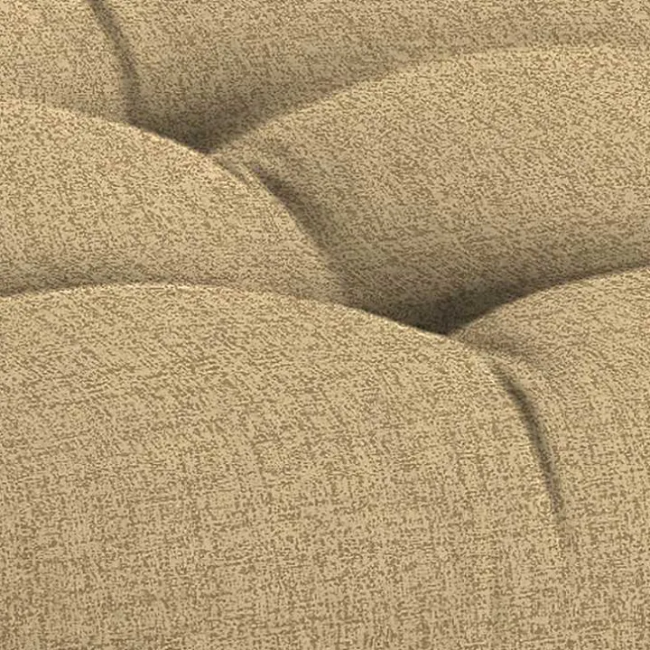 Beige French Edge Outdoor Wicker Settee Cushion