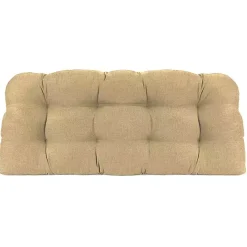Beige French Edge 3-pc. Outdoor Wicker Cushion Set