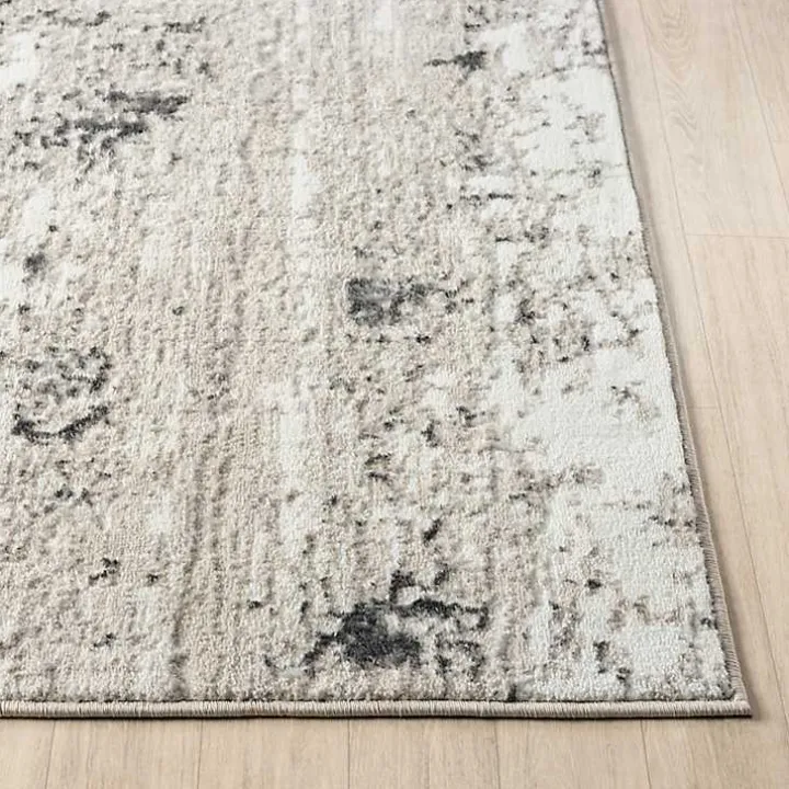 Beige Gray Indoor Area Rug, 5x7