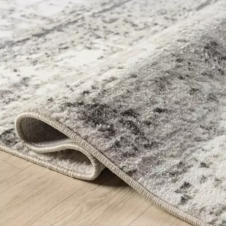 Beige Gray Indoor Runner, 2x7