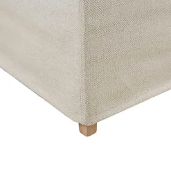 Beige High Back Skirted Dining Chairs, Set of 2