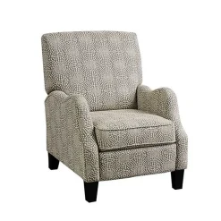 Beige Pattern Liam Push-Back Recliner