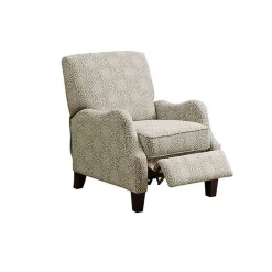 Beige Pattern Liam Push-Back Recliner