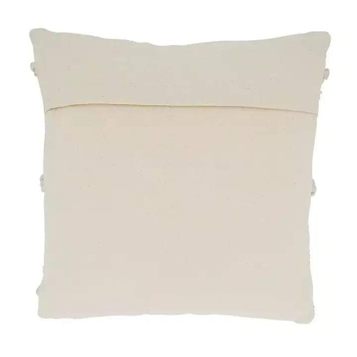 Beige Pom Pom Stripe Pillow