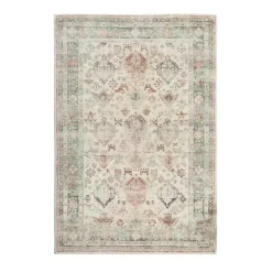 Beige Rosette Area Rug, 7x9