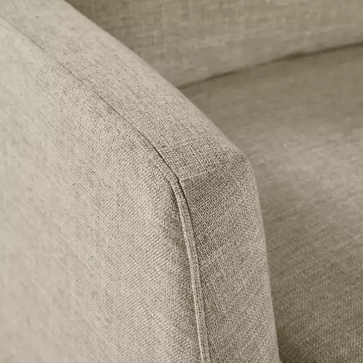 Beige Skirted Swivel Martha Stewart Accent Chair