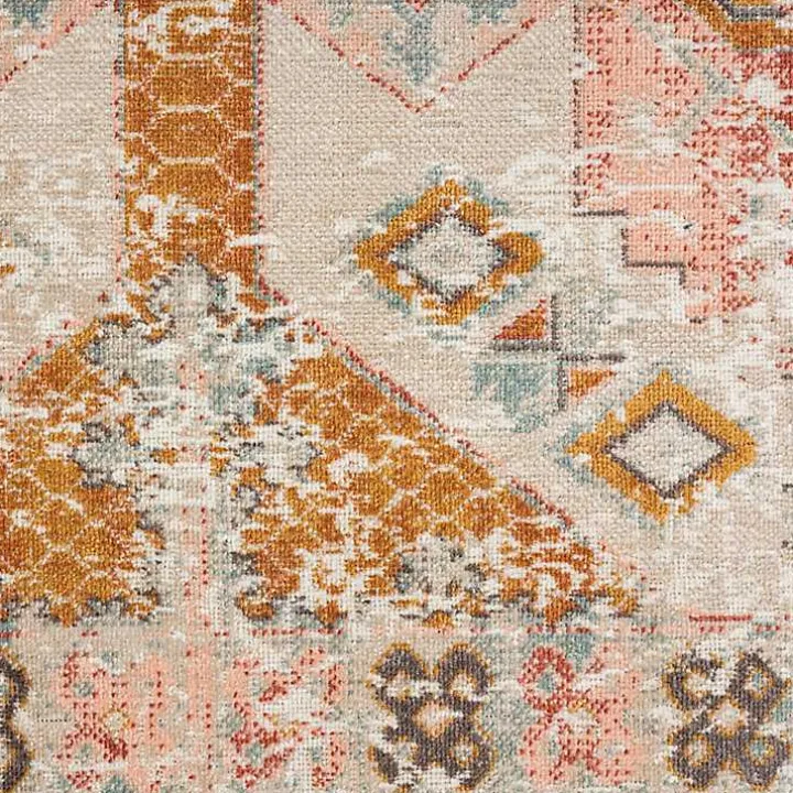 Beige Southwestern Mosaic Outdoor Area Rug, 5x7