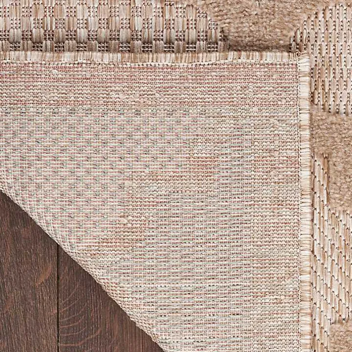 Beige Trellis Indoor/Outdoor Area Rug, 6x9