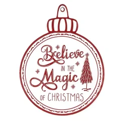 Believe in Magic of Christmas Ornament Wall Plaque