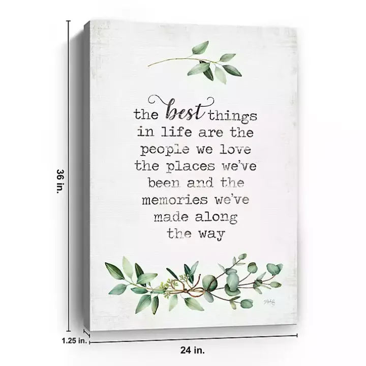Best Things in Life Canvas Art Print, 24x36 in.