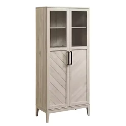 Birch Chevron Wooden Storage Cabinet