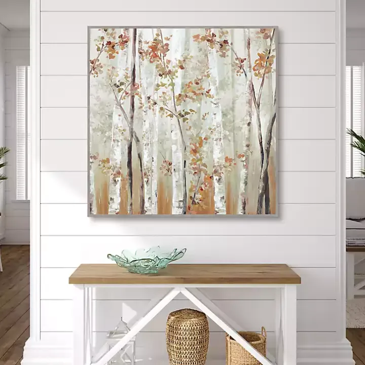 Birch Wood III Framed Canvas Art Print