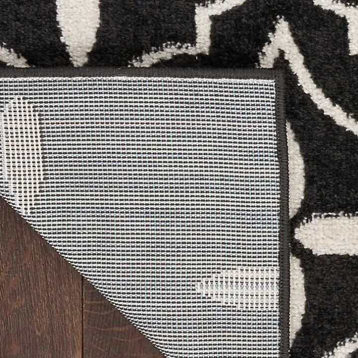 Black & Ivory Quatrefoil Indoor/Outdoor Runner