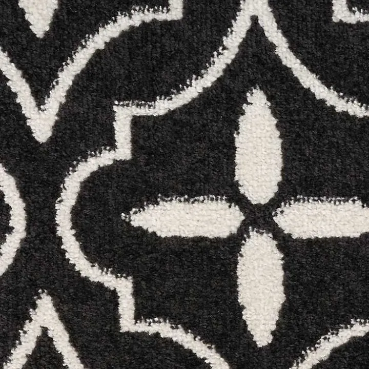 Black & Ivory Quatrefoil Indoor/Outdoor Runner
