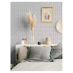 Black & White Chevron Peel & Stick Wallpaper