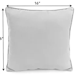 Black & White My Happy Place Outdoor Pillow