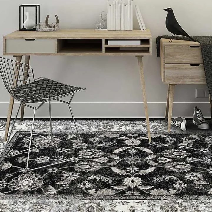 Black Alex Area Rug, 5x7