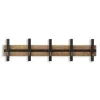 Black and Brown 5-Hook Coat Rack