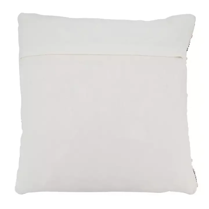 Black and Cream Striped Diamond Pillow Cover