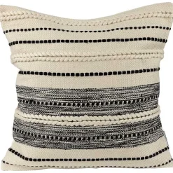 Black and Cream Twisted Indoor/Outdoor Pillow