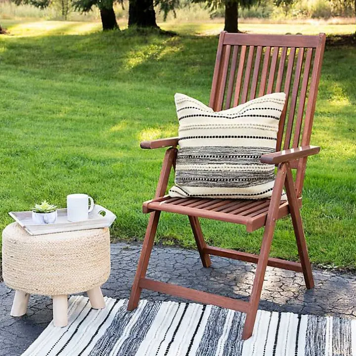 Black and Cream Twisted Indoor/Outdoor Pillow