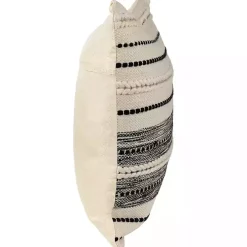 Black and Cream Twisted Indoor/Outdoor Pillow