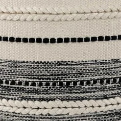 Black and Cream Twisted Indoor/Outdoor Pillow