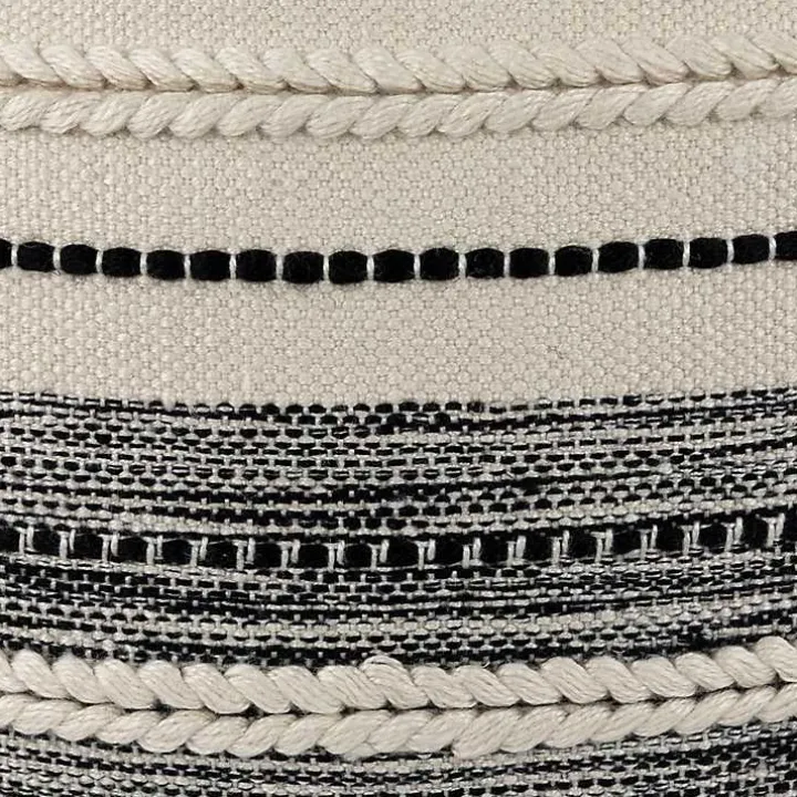 Black and Cream Twisted Indoor/Outdoor Pillow