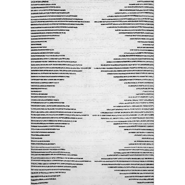 Black and Ivory Diamond Washable Runner