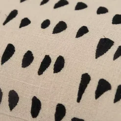 Black and Natural Animal Patterned Lumbar Pillow