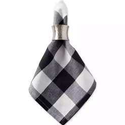 Black and White Buffalo Check Napkins, Set of 6