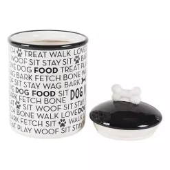 Black and White Ceramic Canister