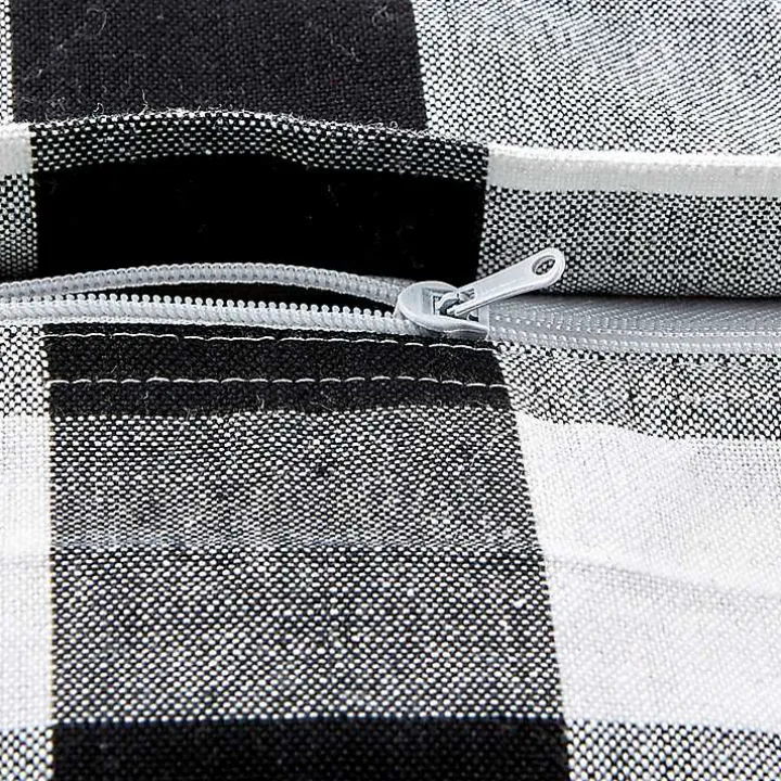 Black and White Check Pillow Covers, Set of 4