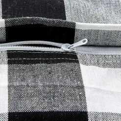 Black and White Gingham Pillow Covers, Set of 4