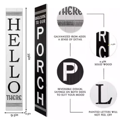 Black and White Hello There Porch Board