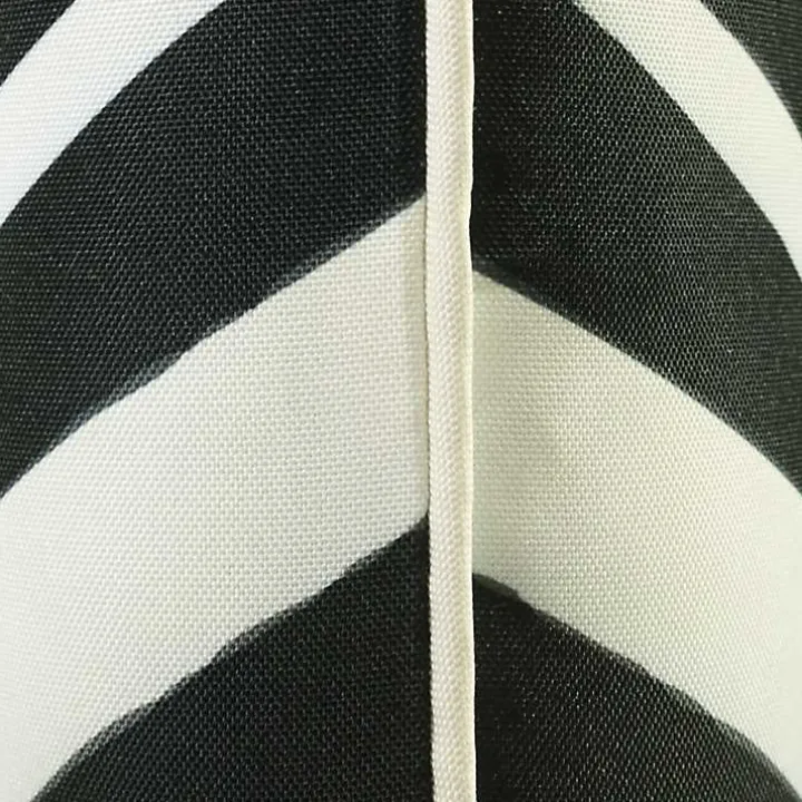 Black and White Zebra Outdoor Pillow