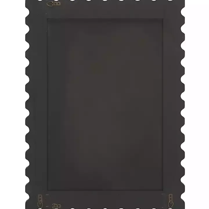 Black Angular Scalloped Nadia Wall Mirror