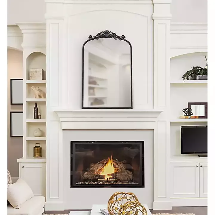 Black Arendahl Arched Mirror, 19x31 in.