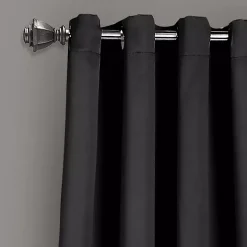 Black Blackout Curtain Panel Set, 84 in.