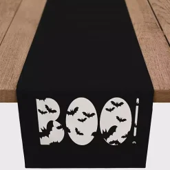 Black Boo Bats Table Runner, 72 in.