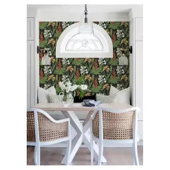 Black Botanical Villa Peel & Stick Wallpaper