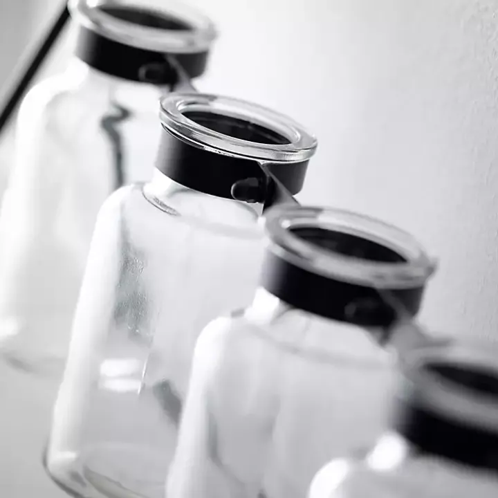 Black 4-Bottle Runner Vase