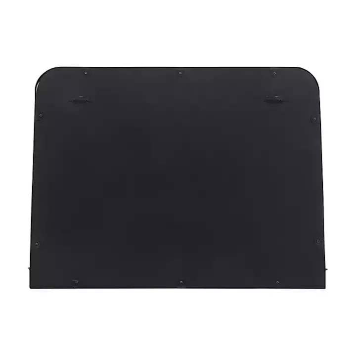 Black Brown Metal Shelf Horizontal Wall Mirror