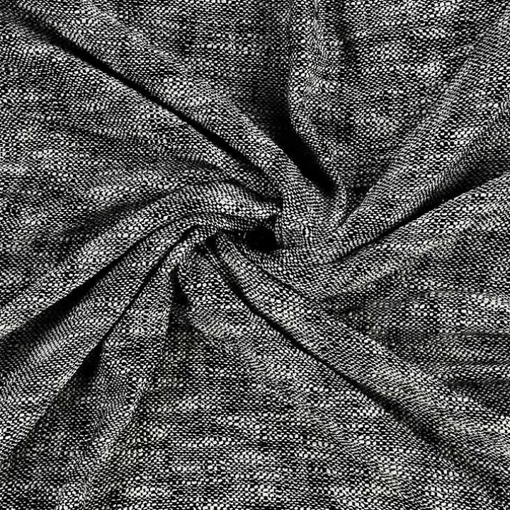 Black Chambray Fringe Throw
