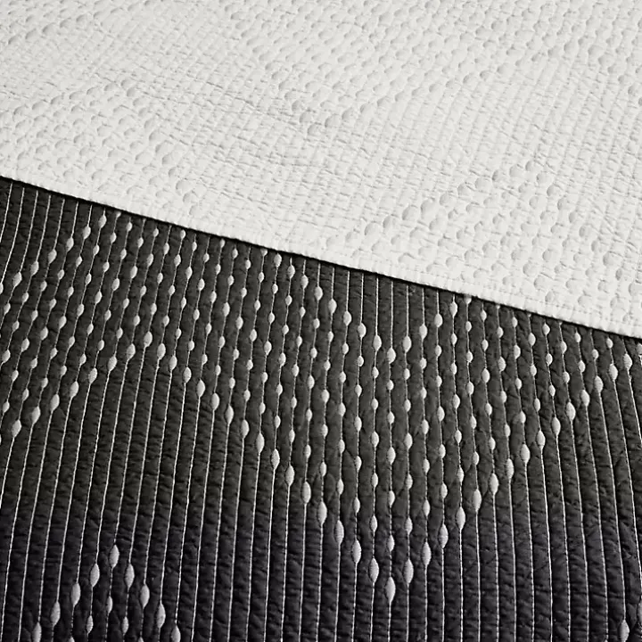 Black Chevron Full/Queen 3-pc. Coverlet Set