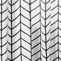 Black Chevron 2-pc. Curtain Panel Set, 84 in.