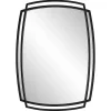 Black Curved Overlapping Wall Mirror