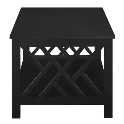 Black Cut-Out Sides Coffee Table